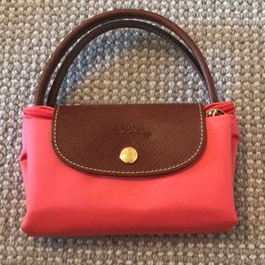 Mini pink longchamp bag